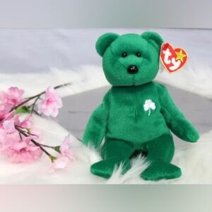 Collectors item TY Erin the Bear with 4 tag errors! PE Pellets, 1965(KR) NWT!